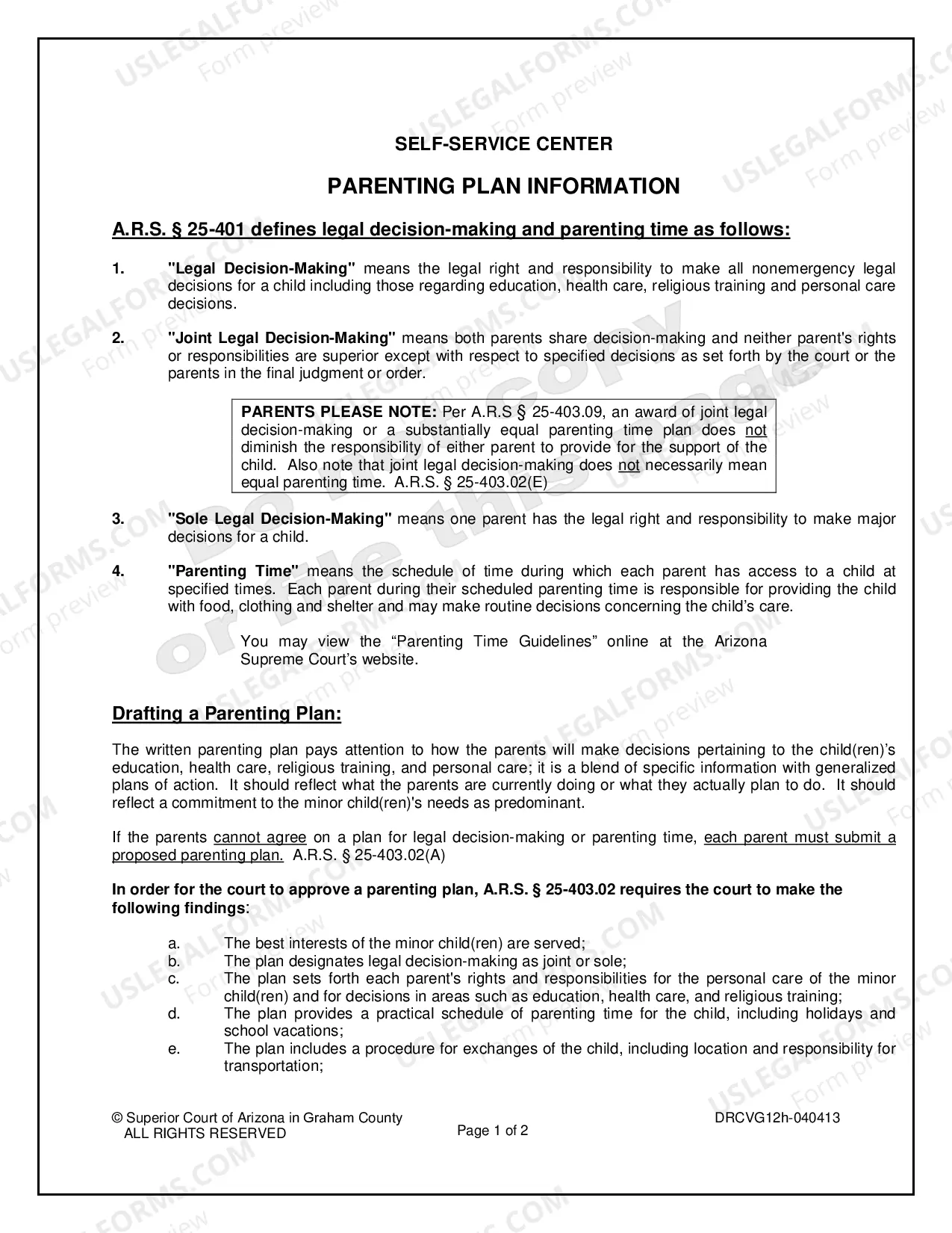 Preview Request to Modify Custody, Parenting Time and Child Support