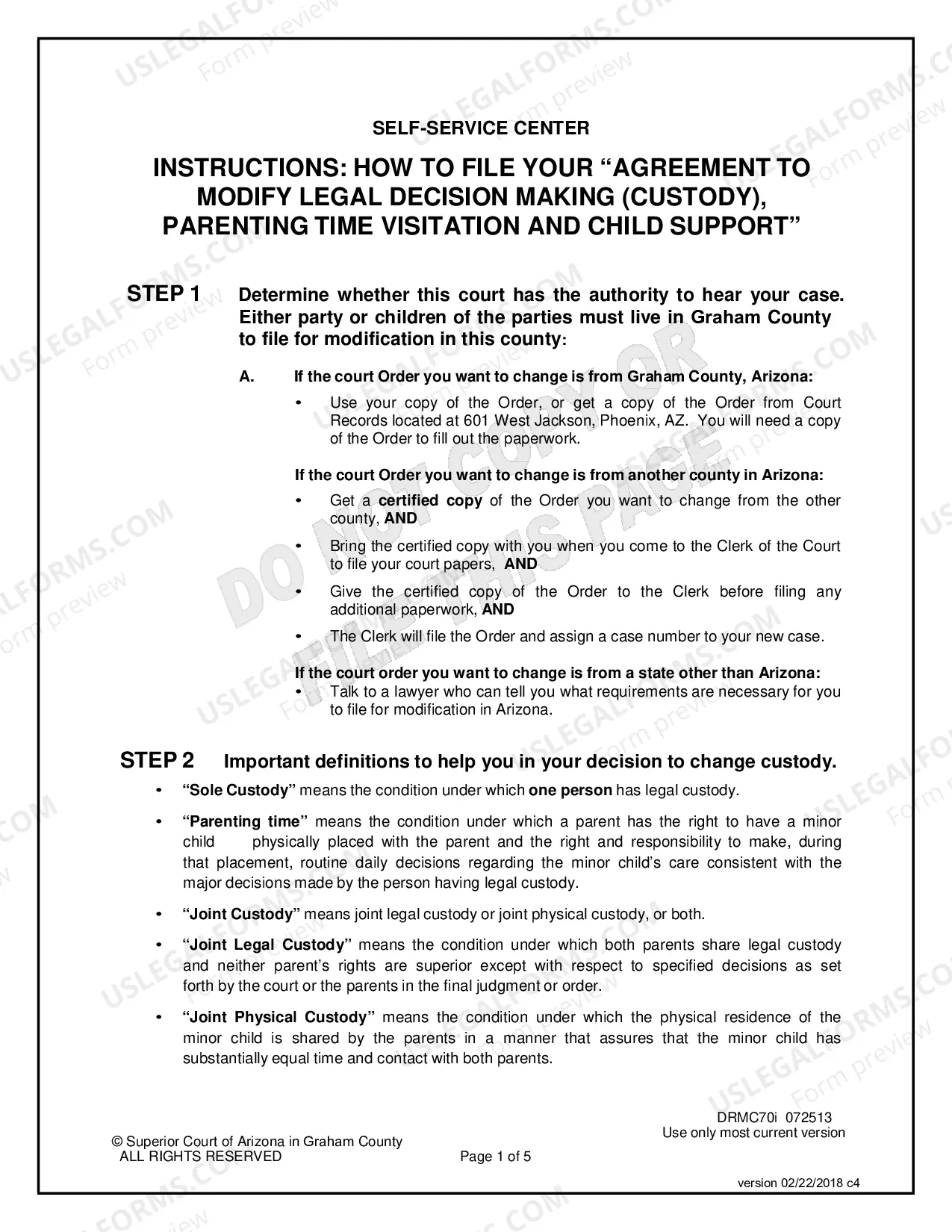 Preview Agreement to Modify Prior Court Order Regarding Custody, Parenting Time and Child Support