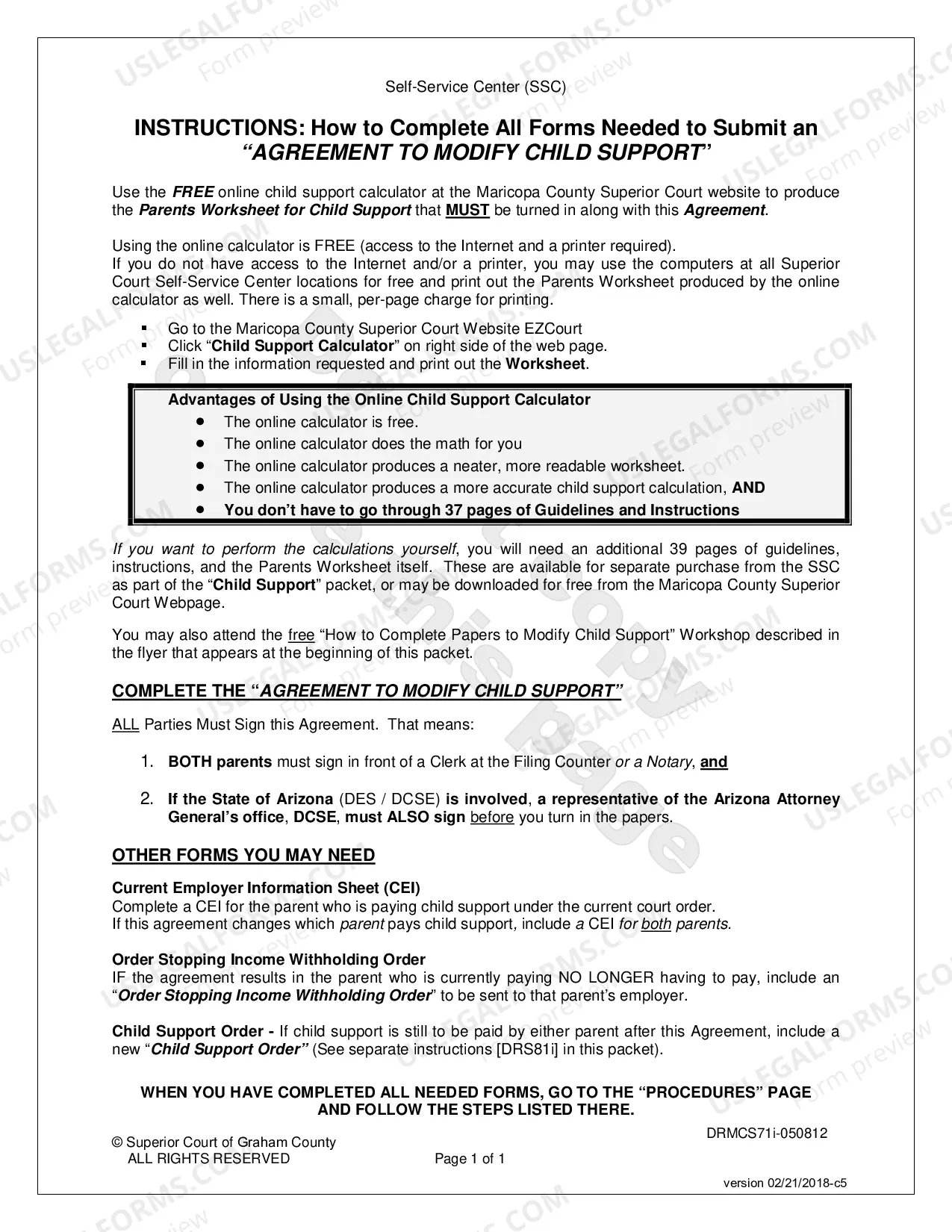 Preview Agreement to Modify Child Support when All Parties Will Sign the Agreement