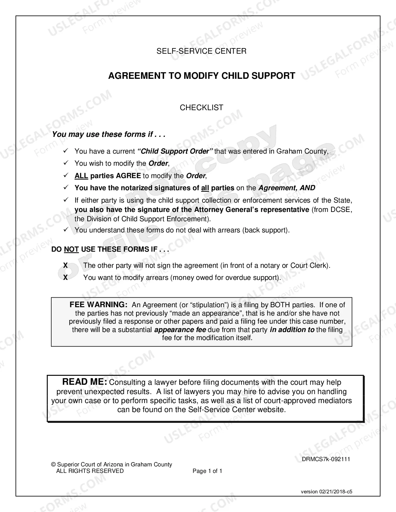 Preview Agreement to Modify Child Support when All Parties Will Sign the Agreement
