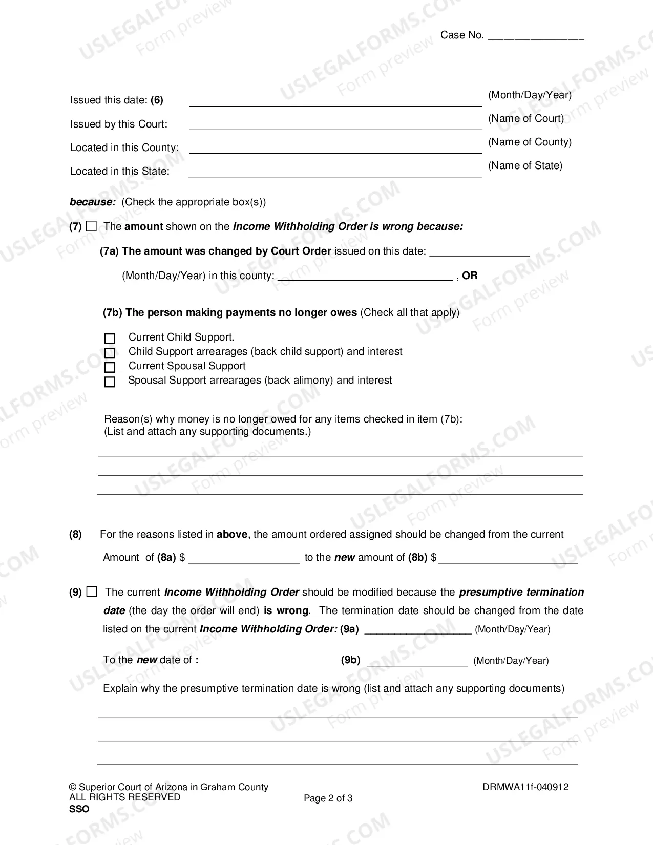 Preview Agreement to Modify Income Withholding Order when All Parties Will Sign
