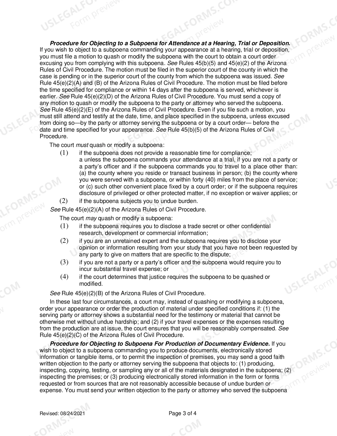 Preview Subpoena