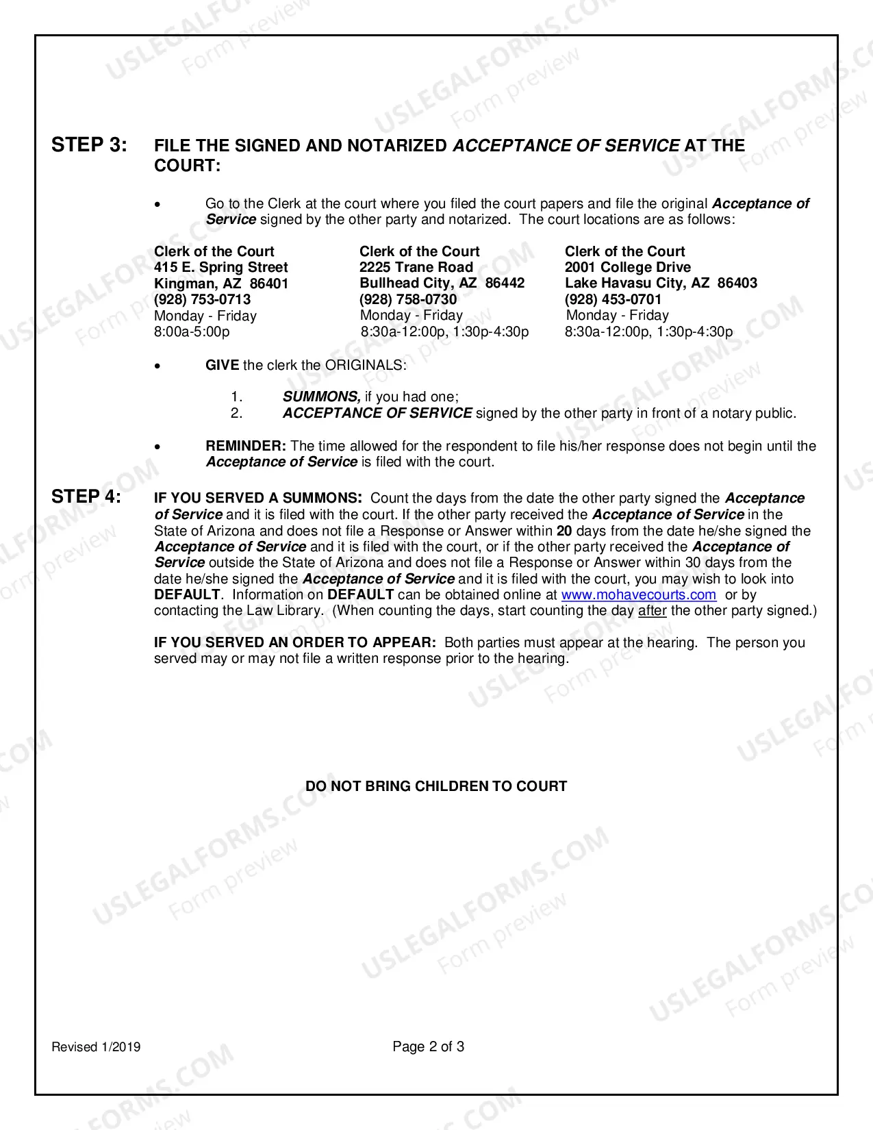 Preview Instructions: How to Serve the Other Party Using "Acceptance of Service" Method after You Have Filed Your Court Papers