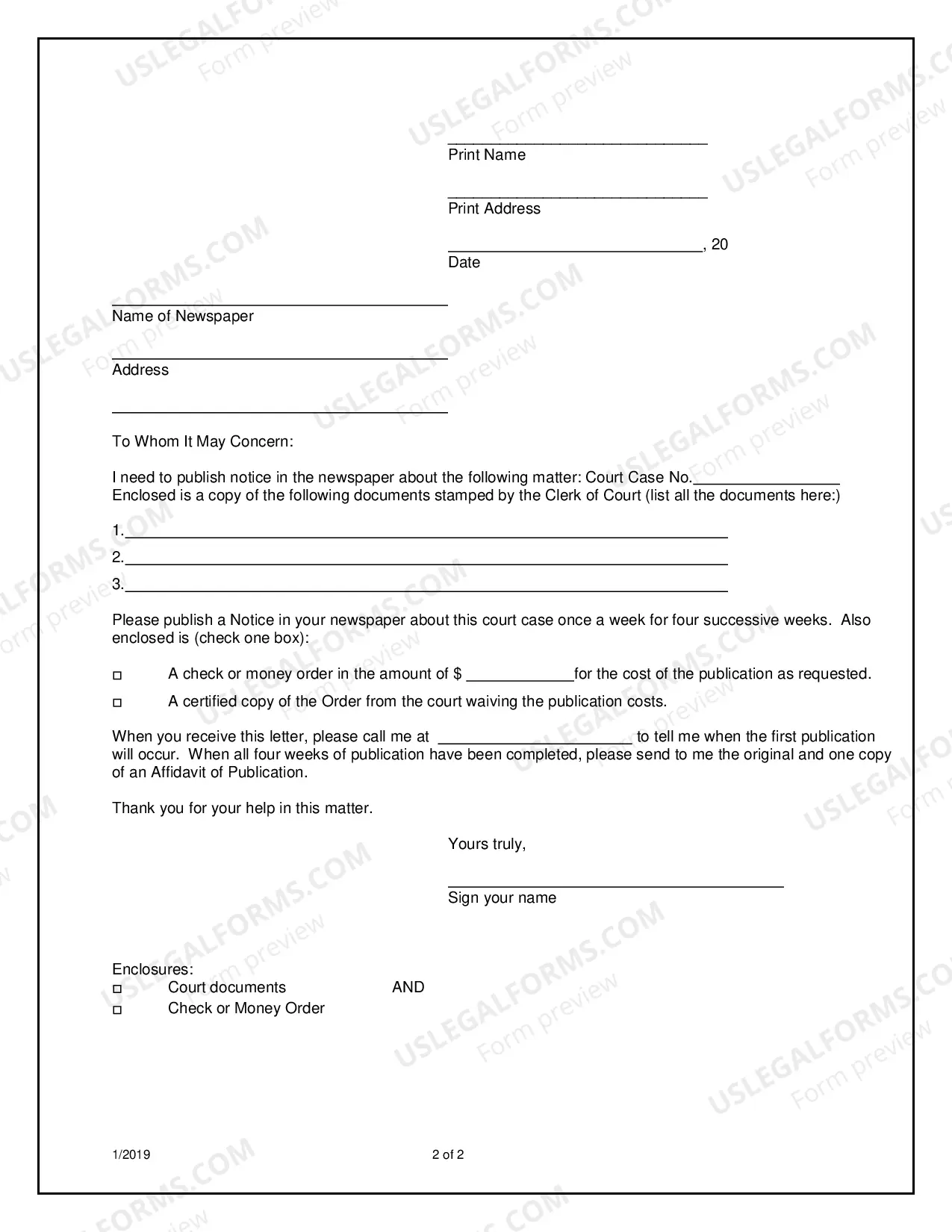Preview Instructions: How to Serve the Court Papers by Publication