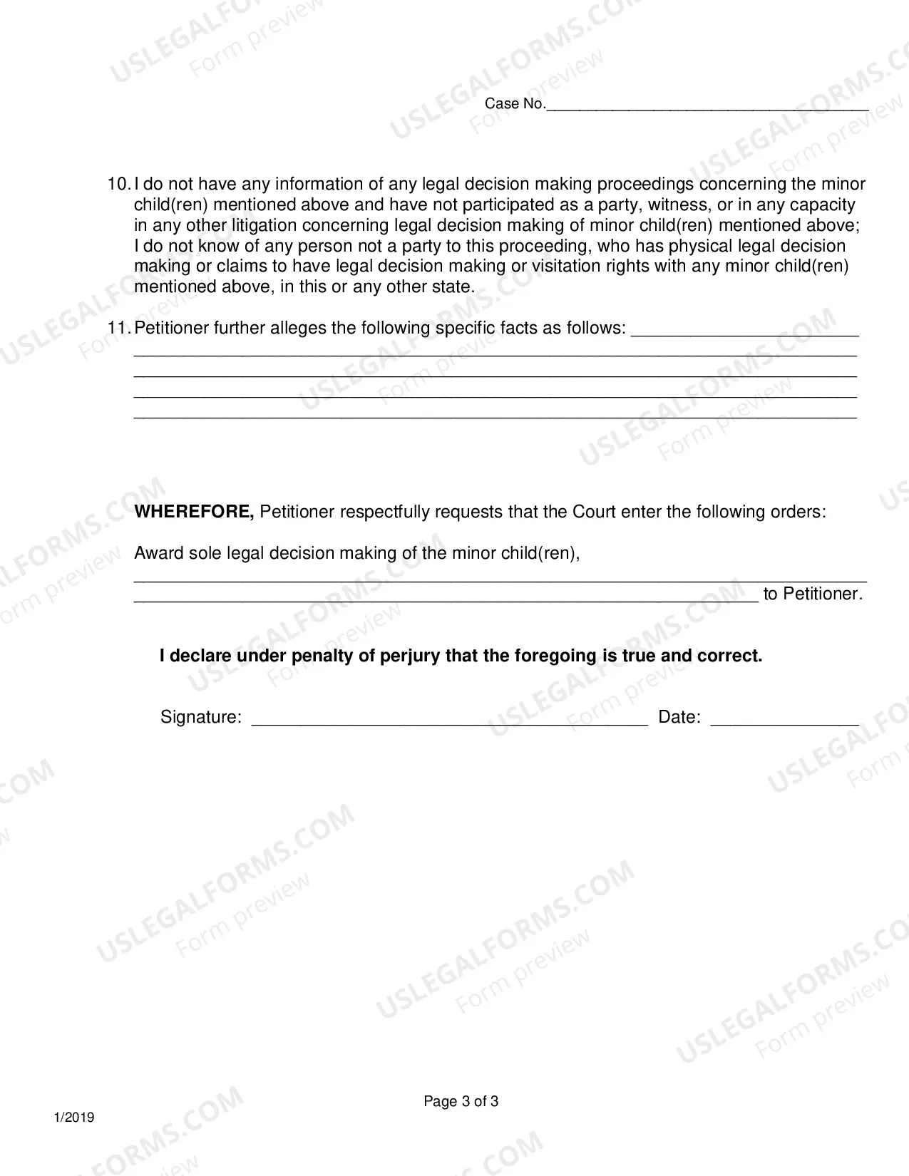 Preview Emergency Petition For Temporary Custody Order Without Notice Temporary And Permanent Custody And Support