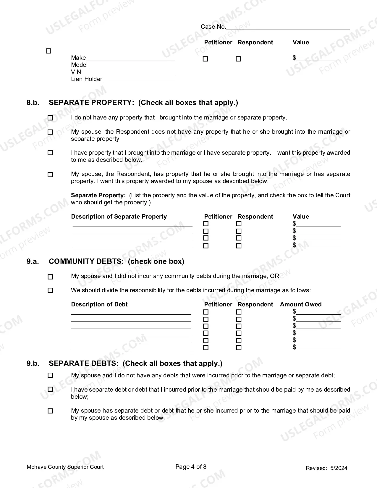 Preview Petition For Dissolution Of Non-Covenant Marriage (Divorce) With Children