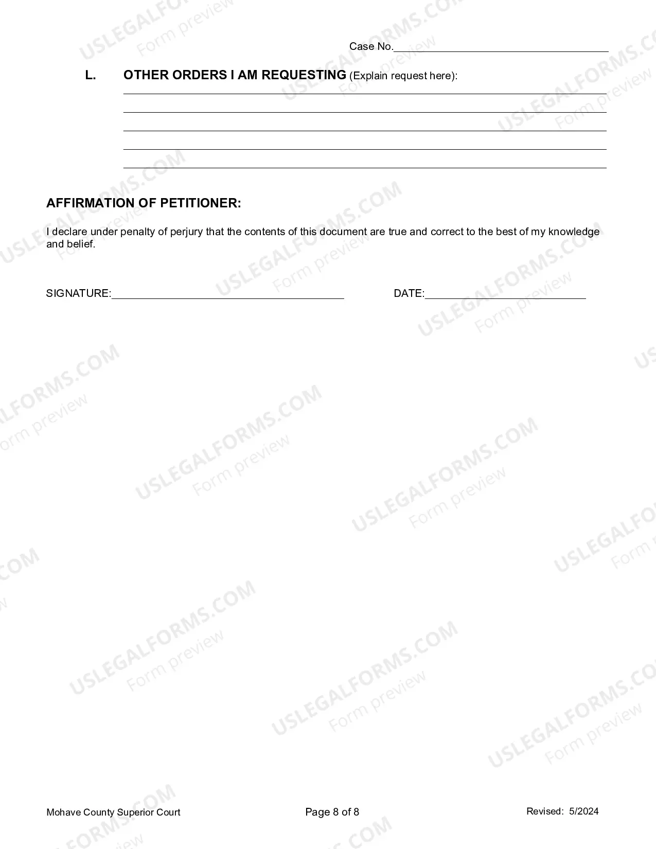 Preview Petition For Dissolution Of Non-Covenant Marriage (Divorce) With Children