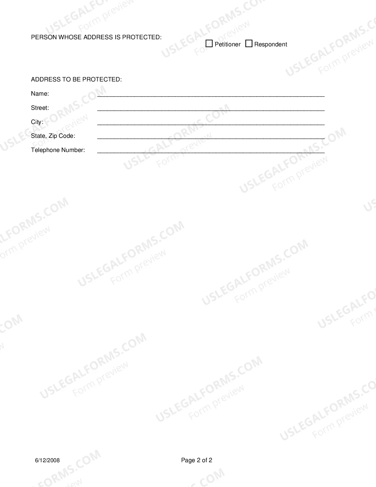 Preview Request For Protected Address