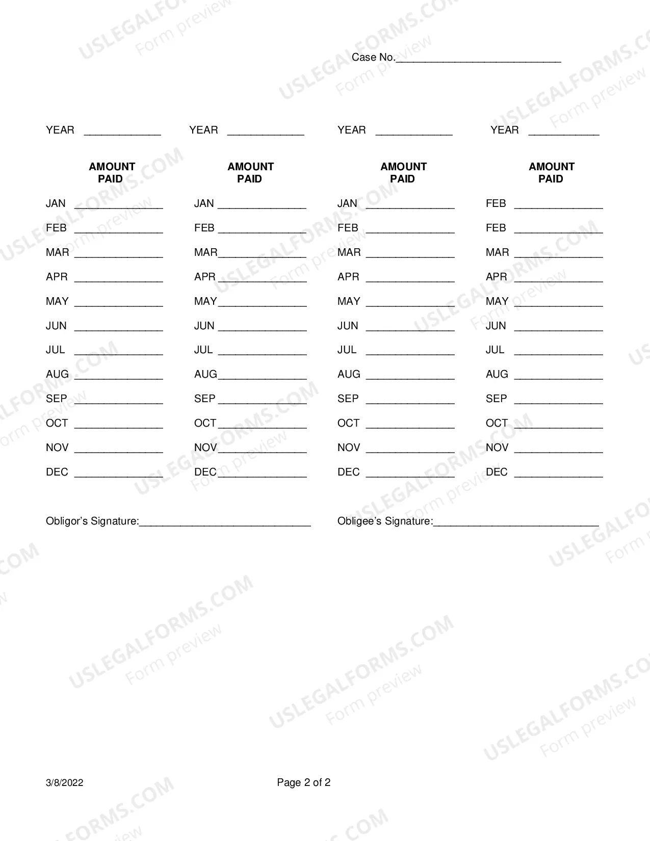 Preview Affidavit Of Direct Payments