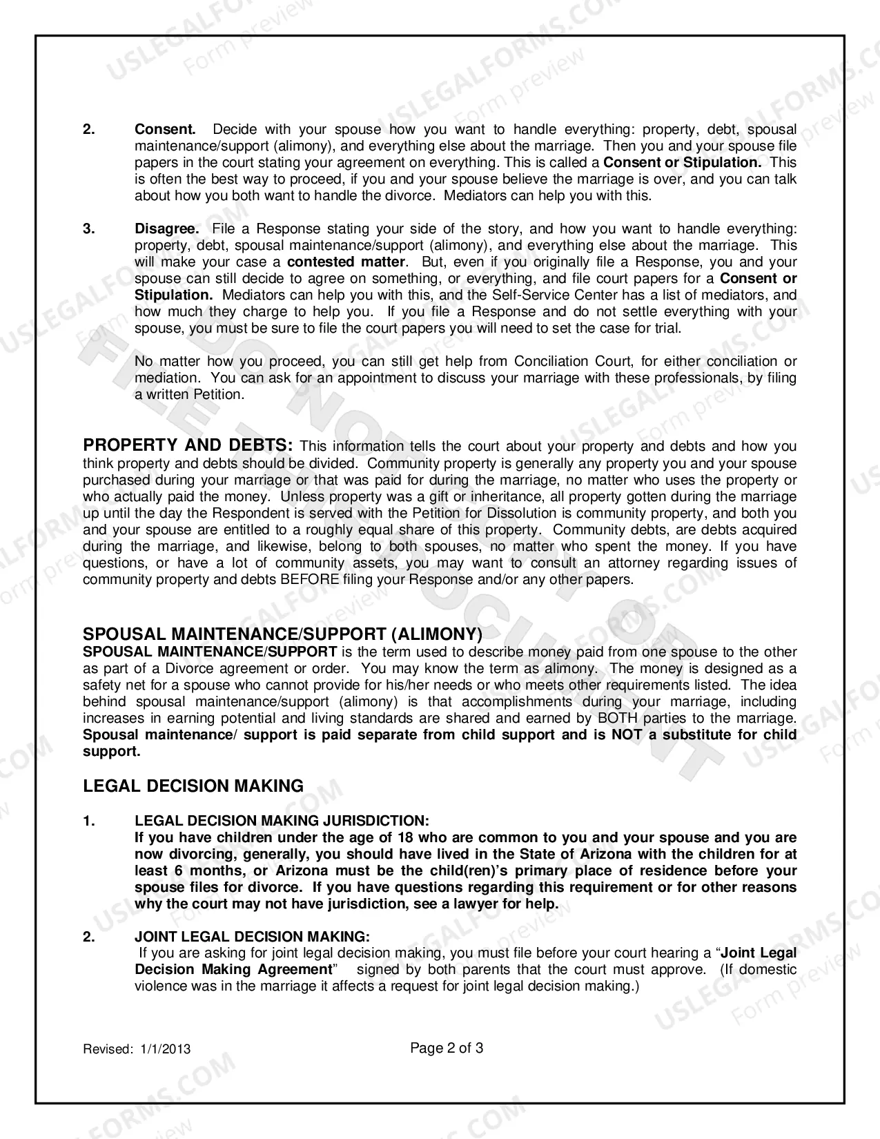 Preview Information Regarding Divorce Forms