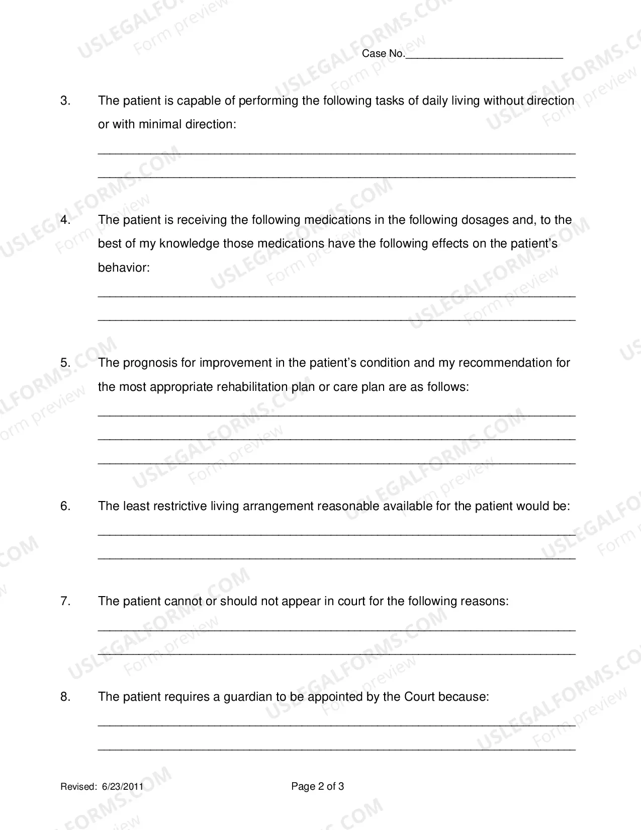 Preview Report Of Court Appointed Physician-Psychologist-Registered Nurse