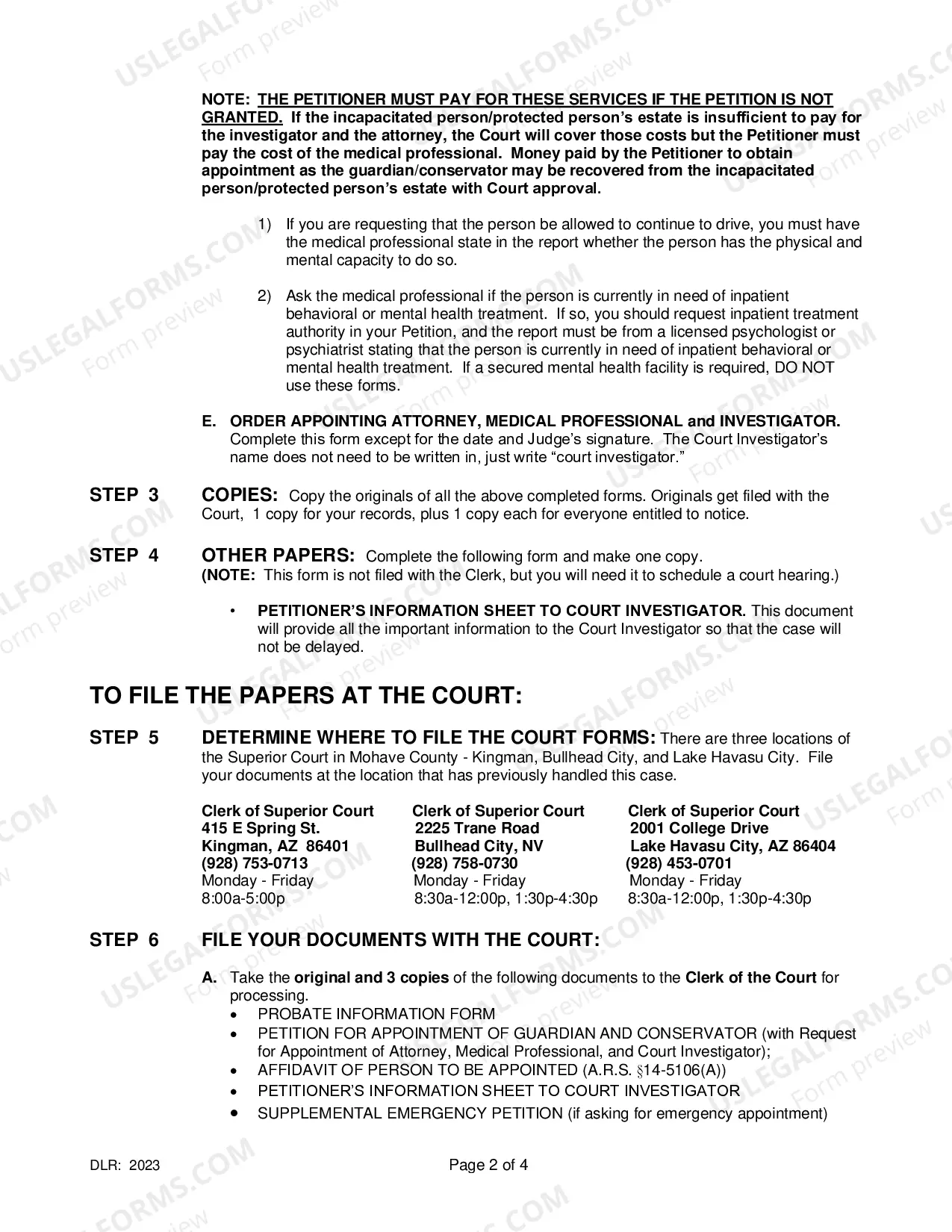 Preview Instructions: How To Ask The Court To Appoint Guardian And/Or Conservator Of An Adult