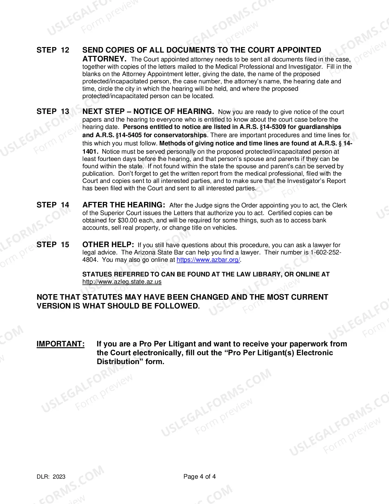 Preview Instructions: How To Ask The Court To Appoint Guardian And/Or Conservator Of An Adult