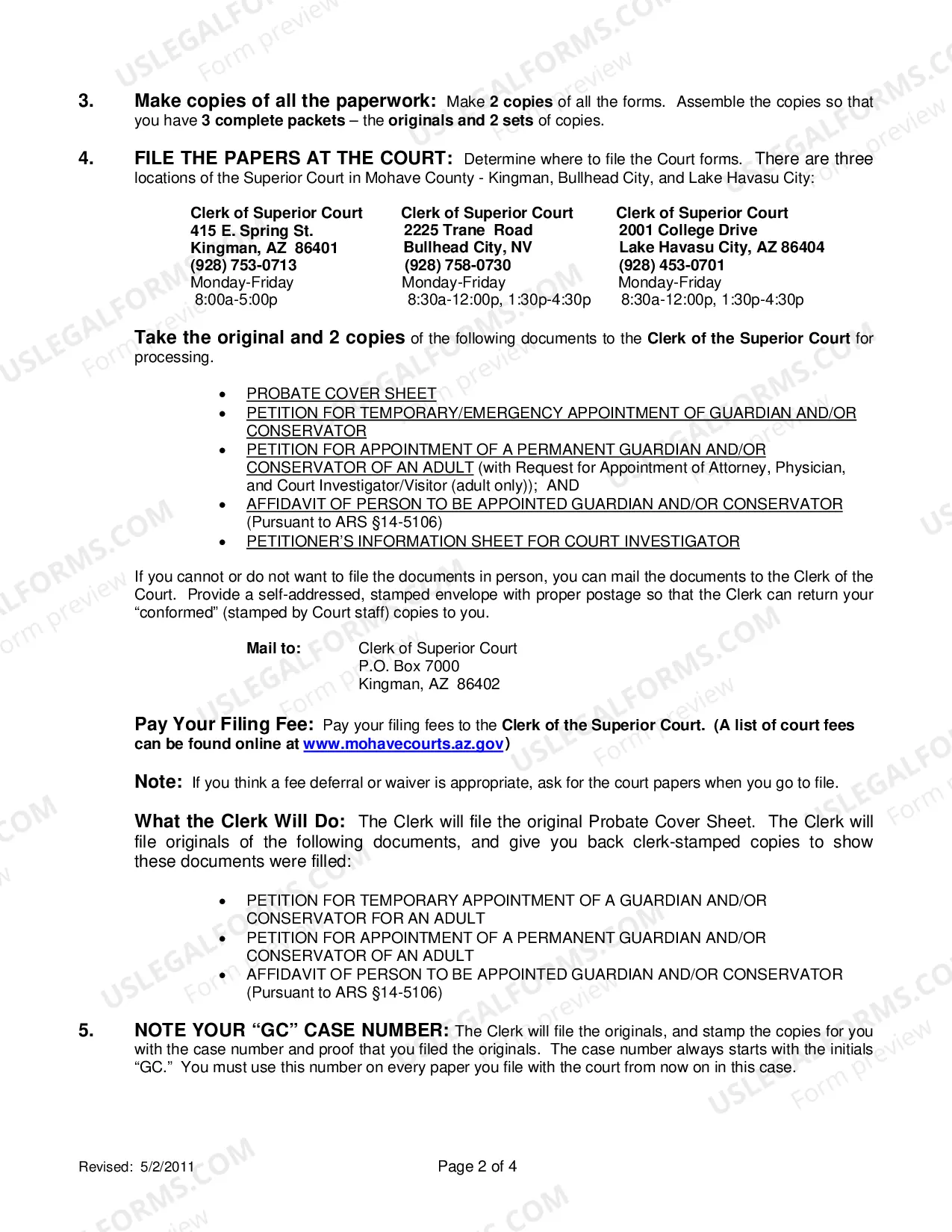 Preview Instructions On How To Get A Guardian And/Or Conservator Appointed For An Adult On A Temporary/Emergency Basis
