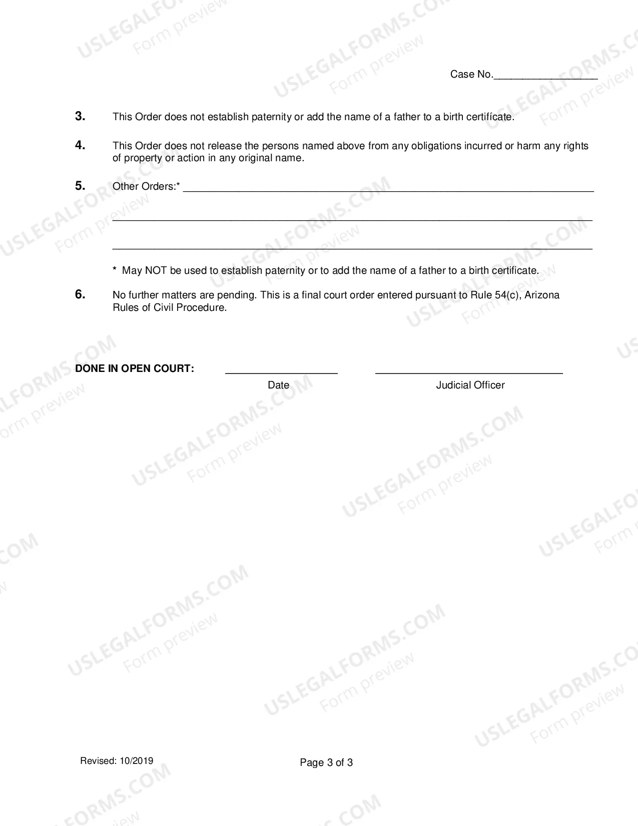 Preview Order Changing Name For A Family