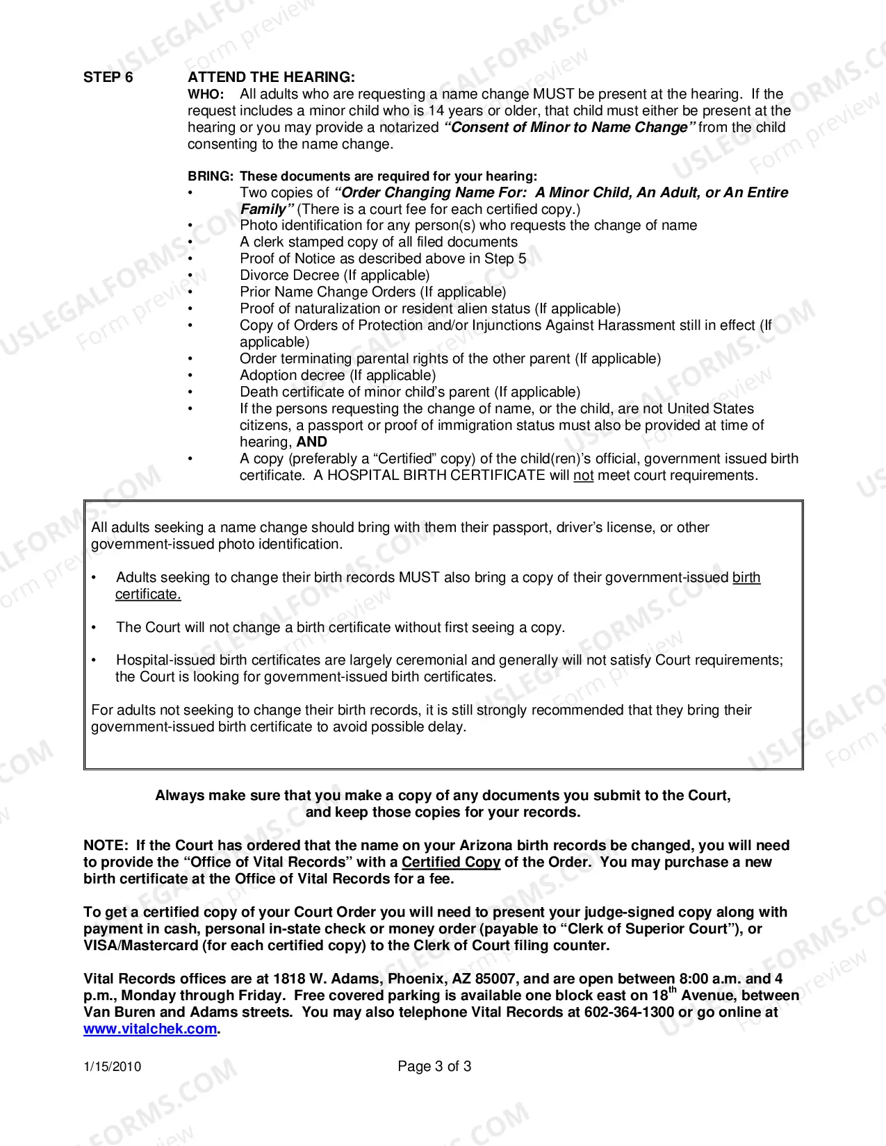 Preview Procedures: How to File for a Change of Name For a Family