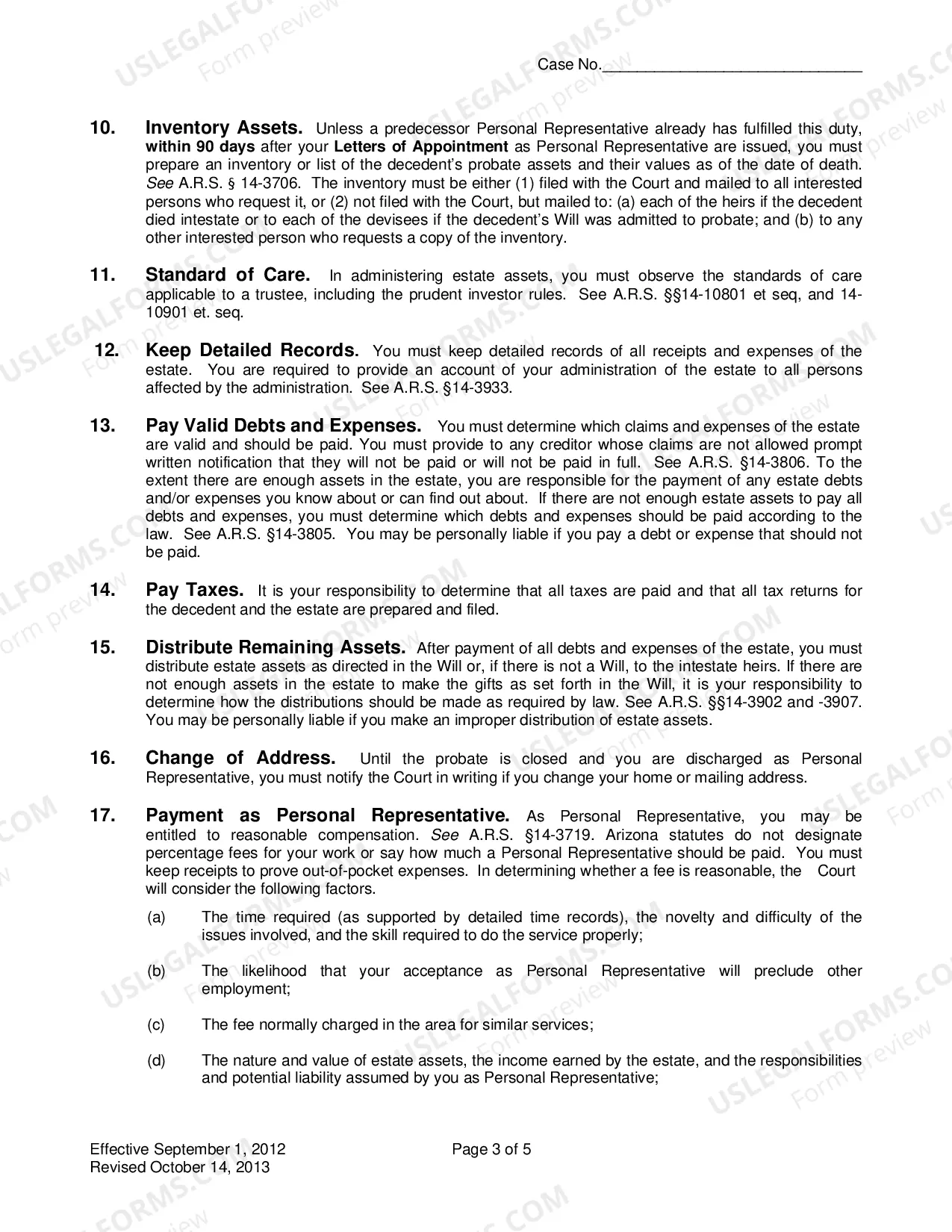 Preview Order To Personal Representative And Acknowledgment And Information To Heirs Devisees