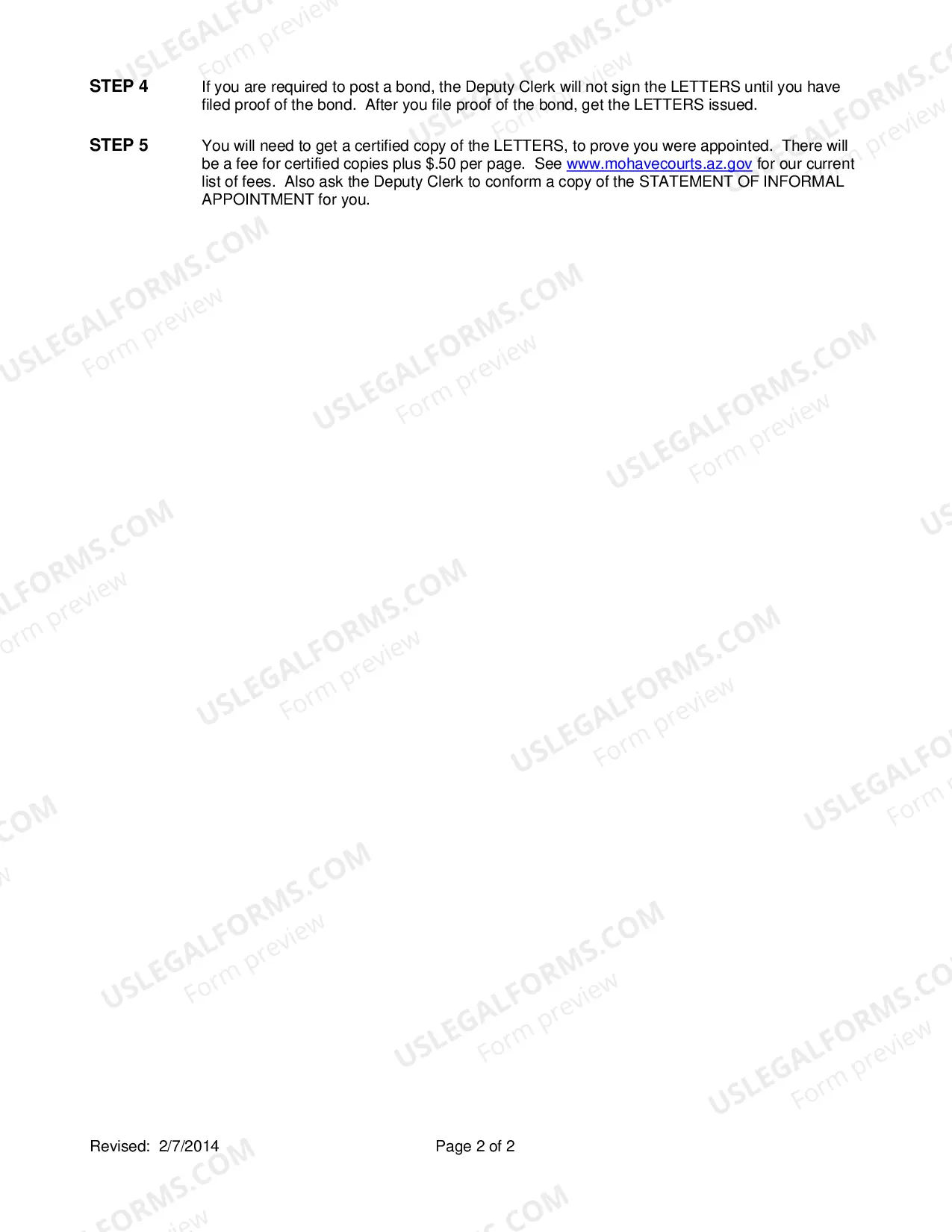 Preview Instruction For Appointment Of Personal Representative After You Have Filed The Application