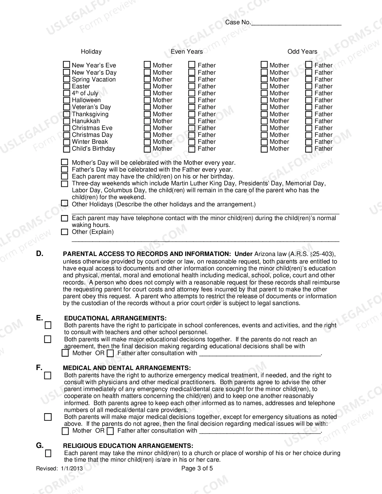 Preview Parenting Plan For Joint Custody With Joint Custody Agreement Or Sole Custody