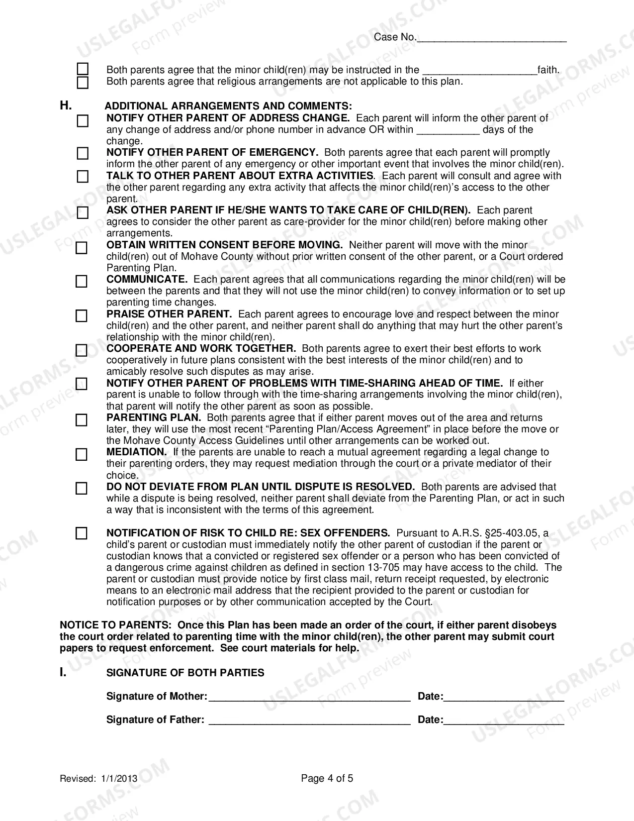 Preview Parenting Plan For Joint Custody With Joint Custody Agreement Or Sole Custody