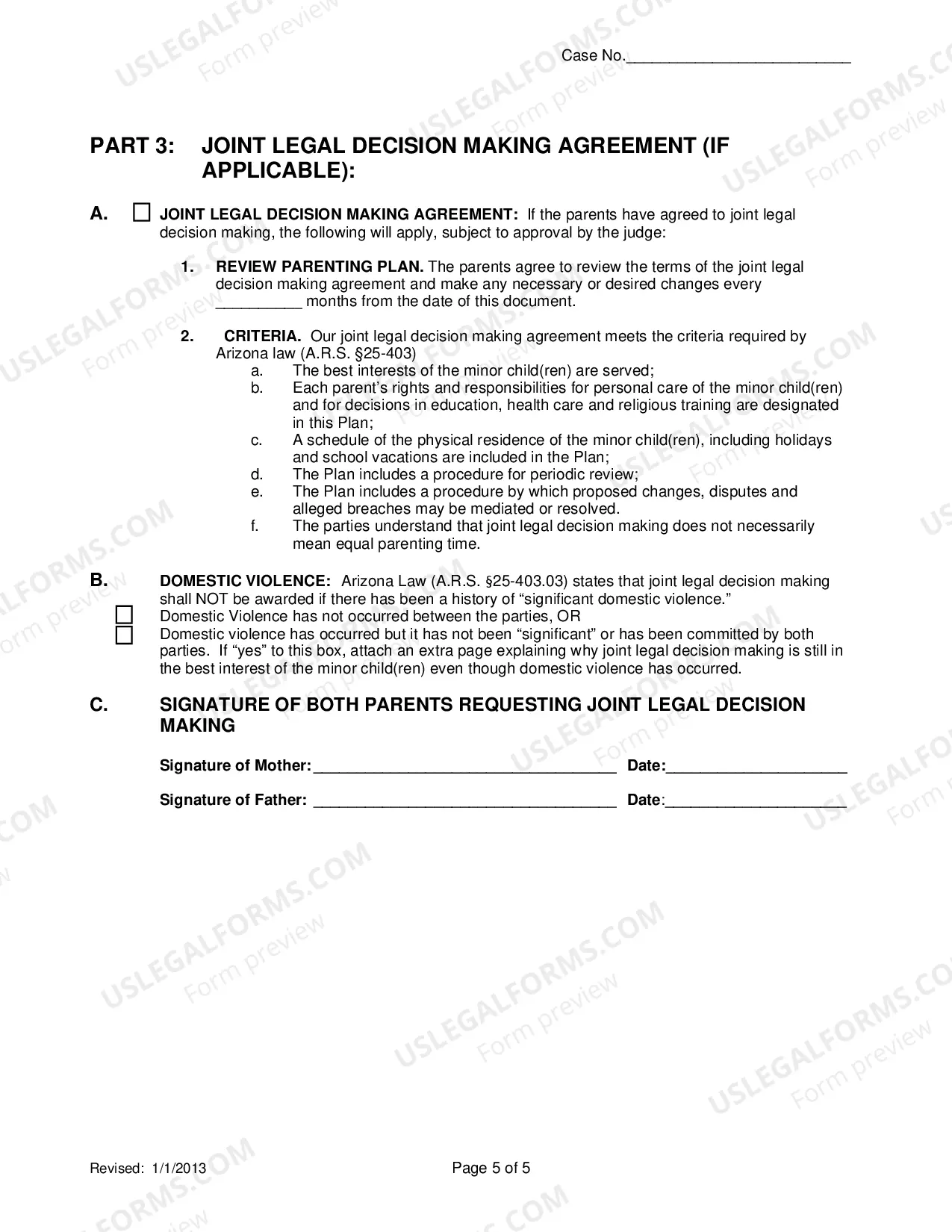 Preview Parenting Plan For Joint Custody With Joint Custody Agreement Or Sole Custody