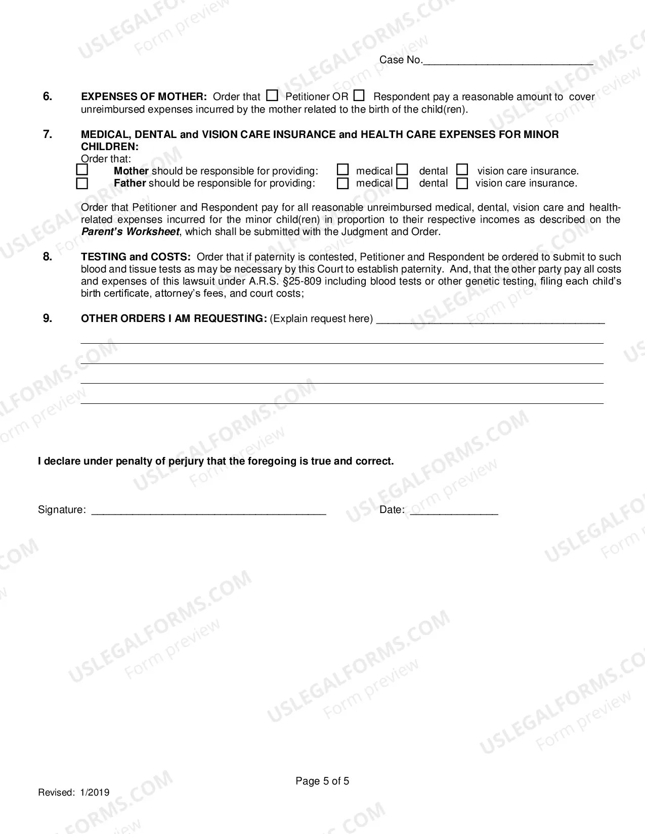 Preview Response To Petition To Establish Paternity Child Custody And Parenting Time