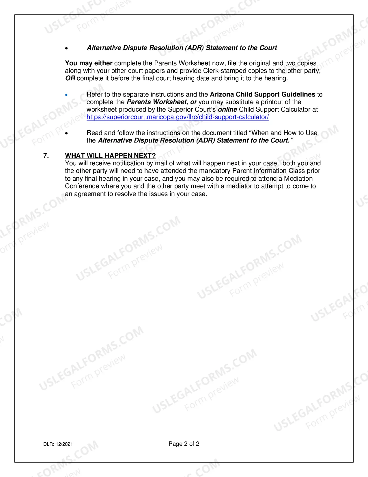 Preview Procedures: How to File a Response to a Petition about Legal Decision Making, Parenting Time and Child Support