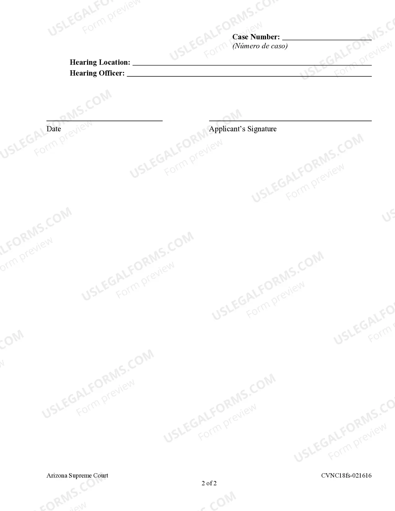 Preview Notice of Hearing Regarding Application for Change of Name