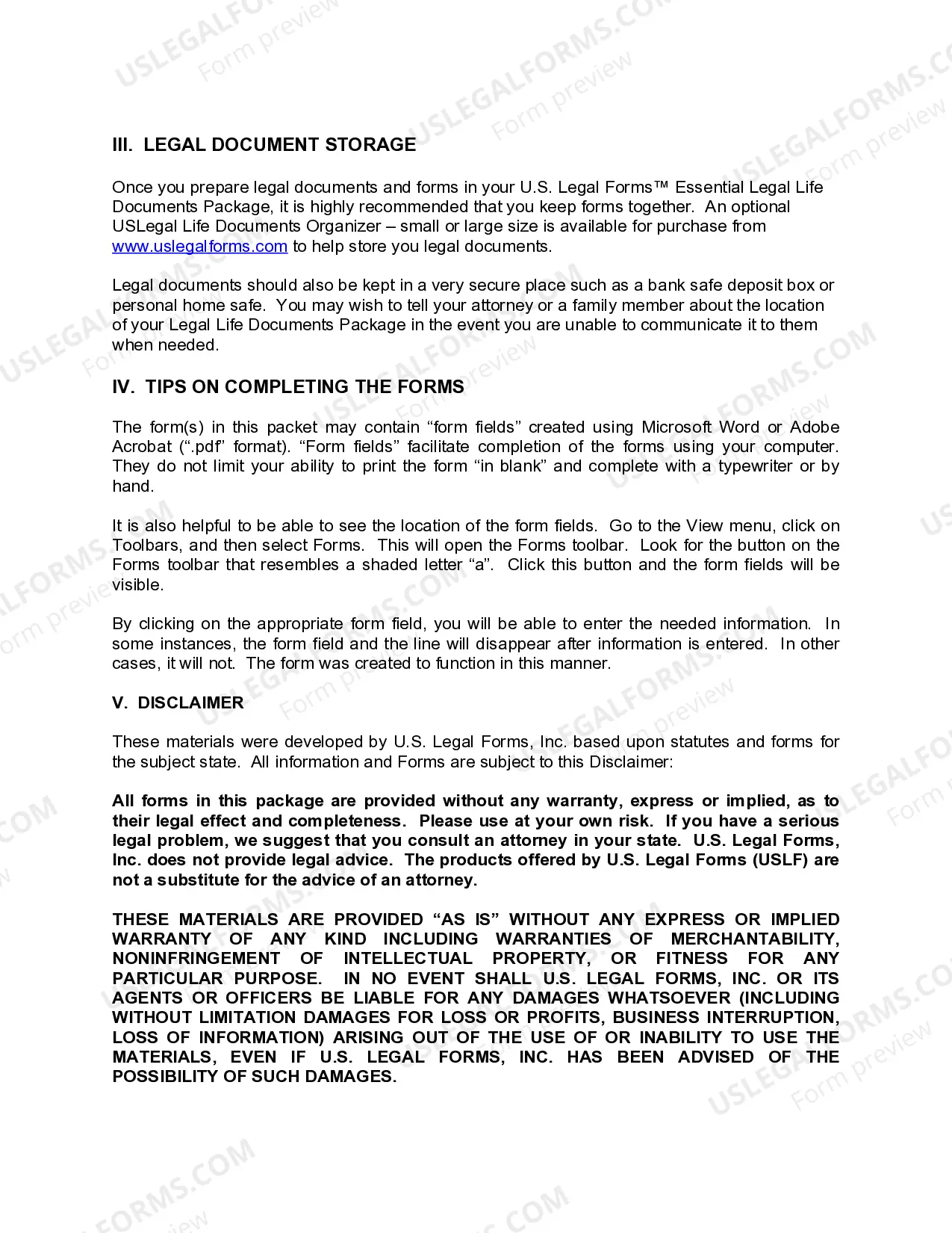 Preview Arizona Essential Legal Life Documents for Baby Boomers