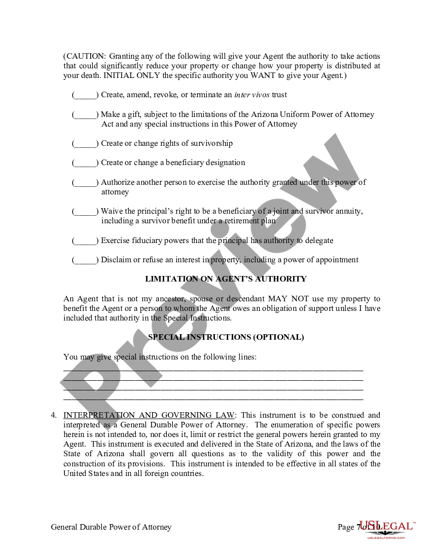 Durable Financial Power Of Attorney Us Legal Forms 5158