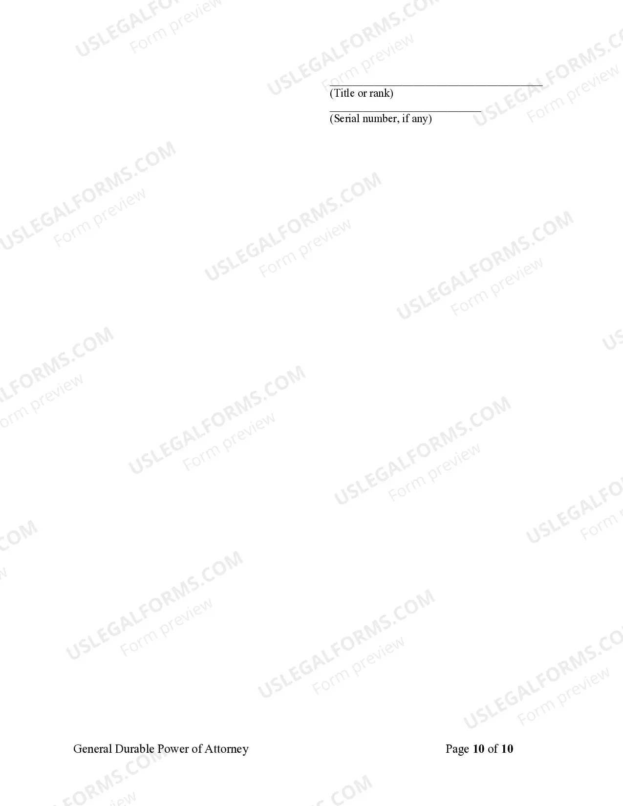 Preview General Durable Power of Attorney for Property and Finances or Financial Effective Immediately