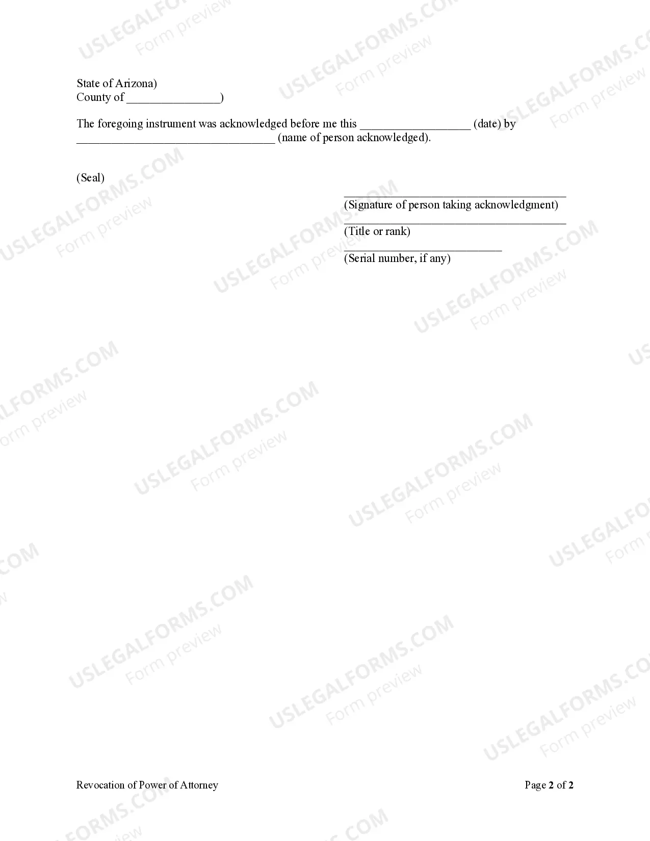 Preview Revocation of Power of Attorney