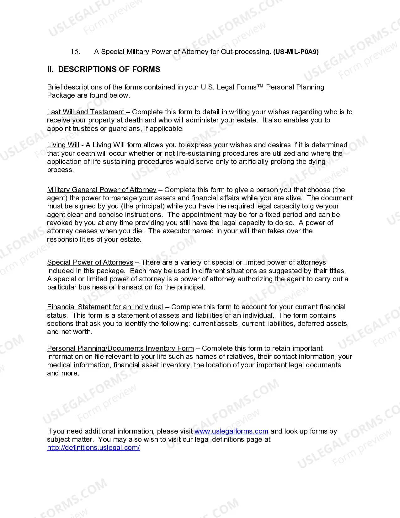 Preview Arizona Essential Legal Life Documents for Military Personnel