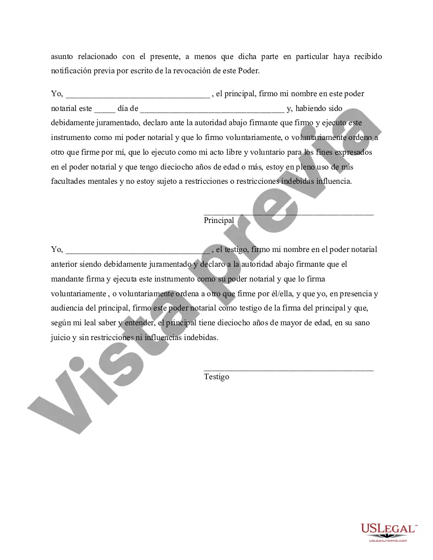 Preview Poder notarial para el cuidado y custodia de los hijos