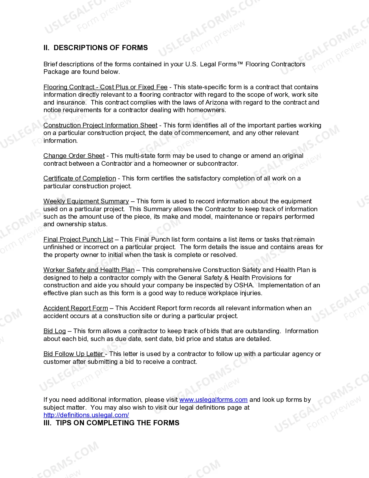 Preview Arizona Flooring Contractor Package