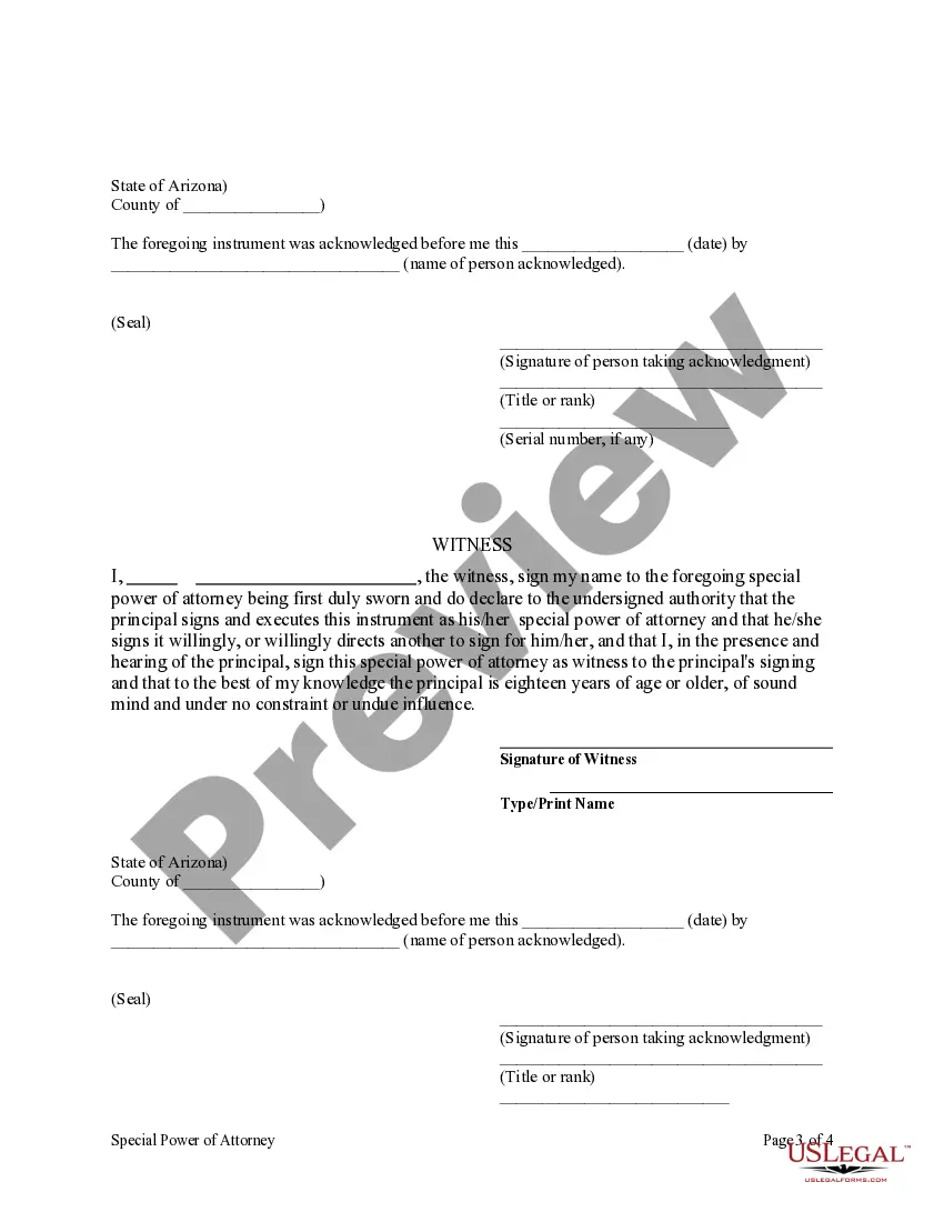 Preview Special or Limited Power of Attorney for Real Estate Purchase Transaction by Purchaser