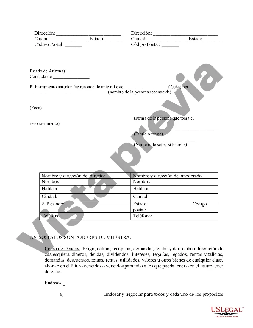 Preview Poder notarial limitado en el que se especifican poderes con ejemplos de poderes incluidos