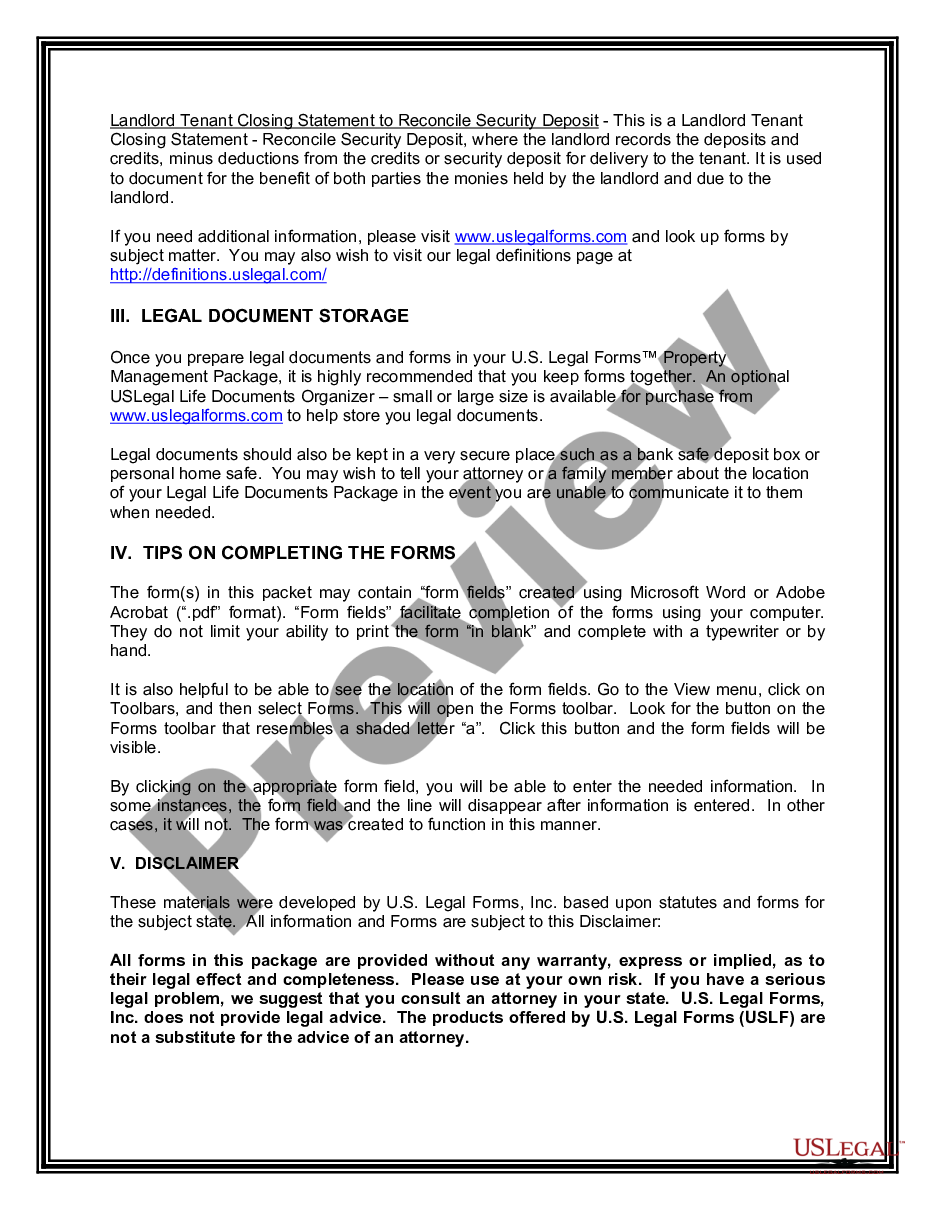 page 3 Arizona Property Management Package preview