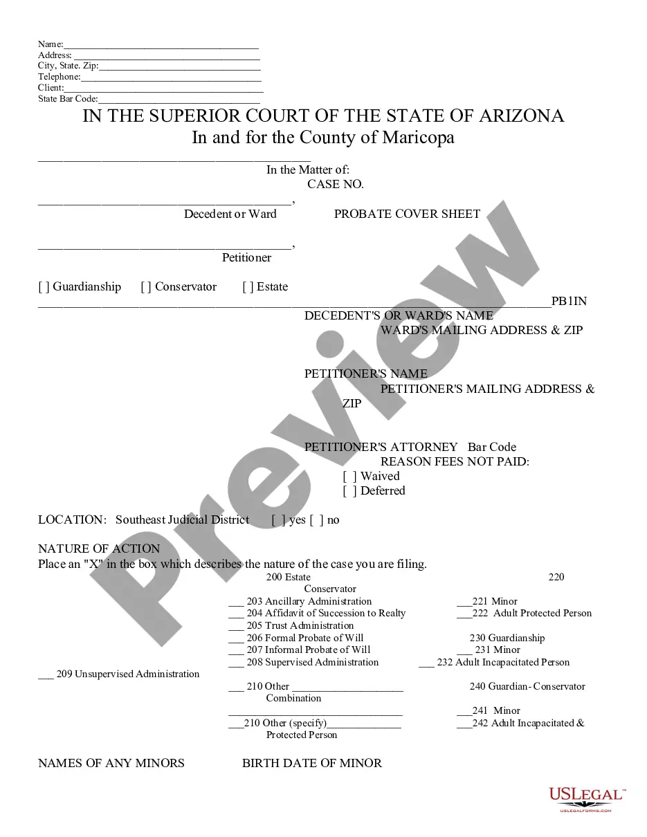 Arizona Non Probate Form Us Legal Forms 2373