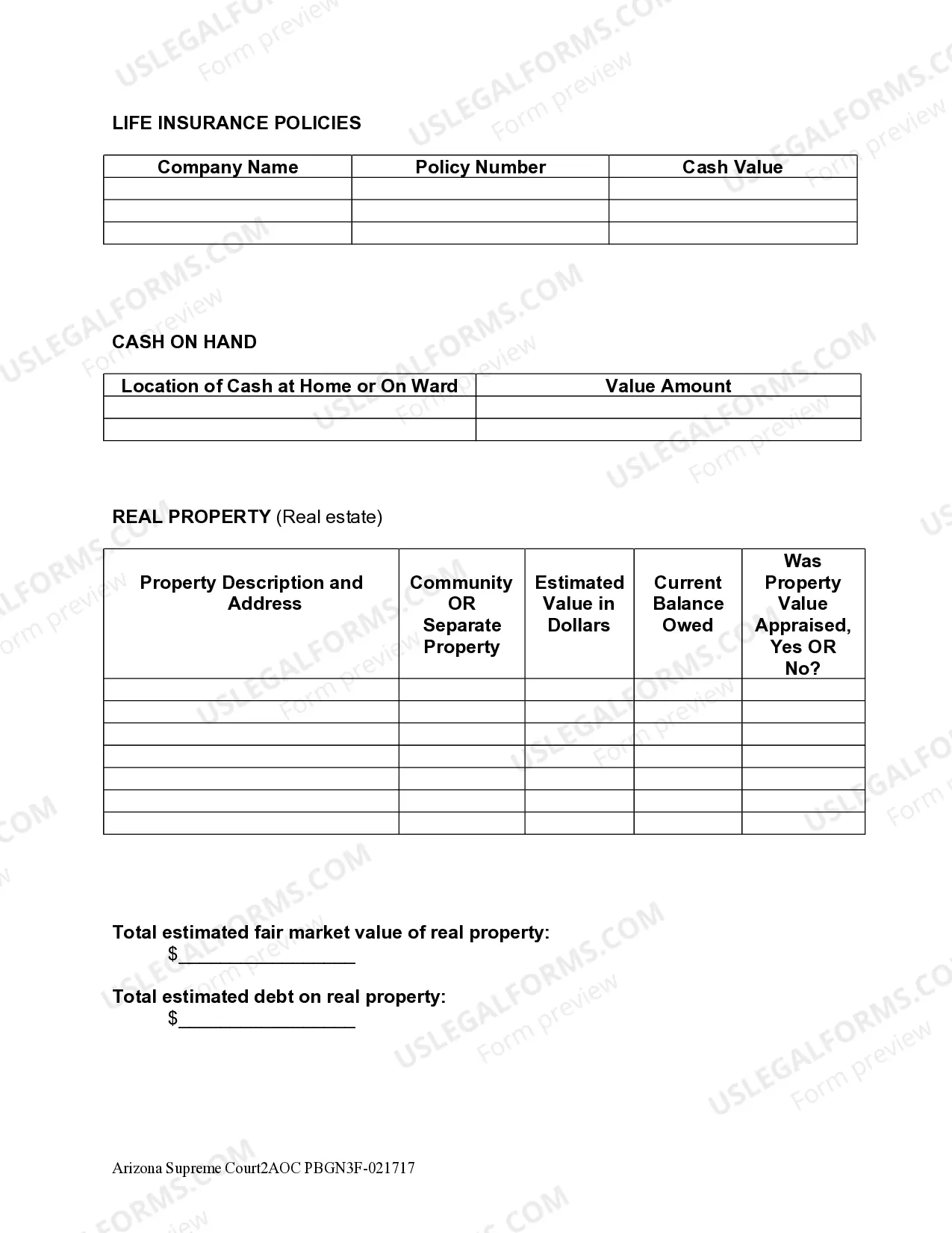 Preview Conservatorship Inventory