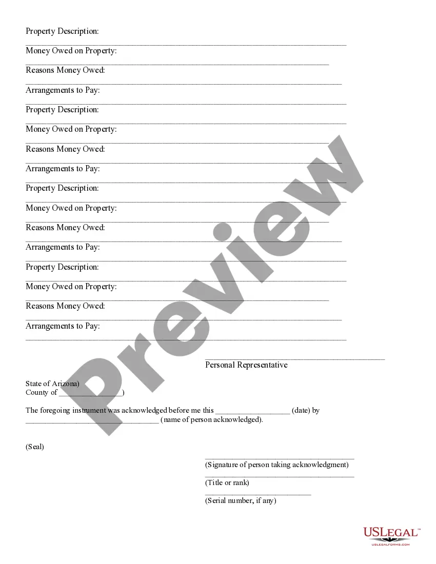 Preview Proposed Distribution of Money and Property of Probate Estate - Schedule H