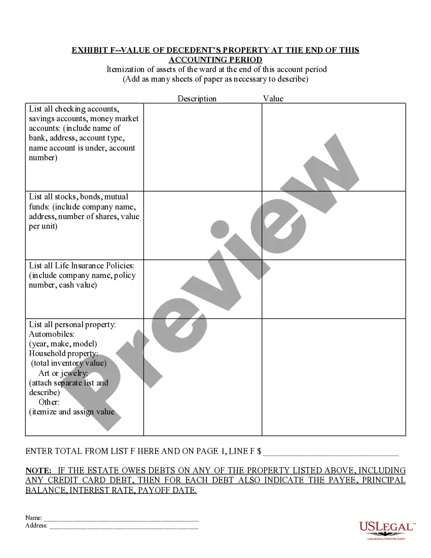 Preview Petition for Approving of Final Accounting of Personal Representative or Fee Statement