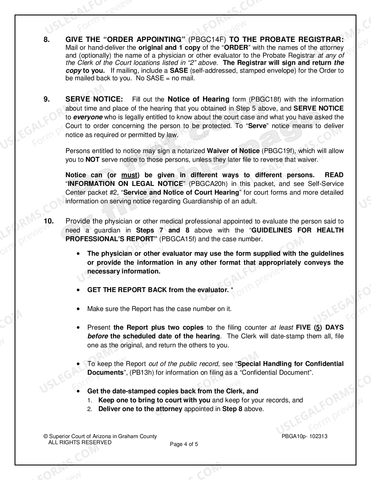 Preview Guardianship for an Adult