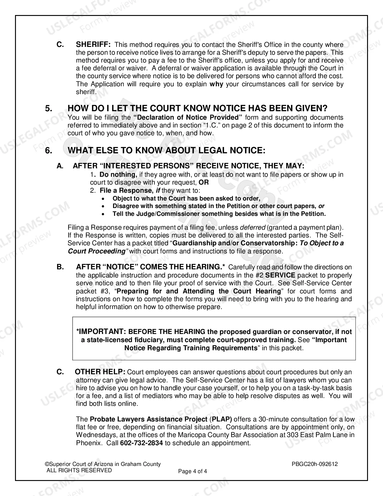 Preview Service and Notice-Step 2
