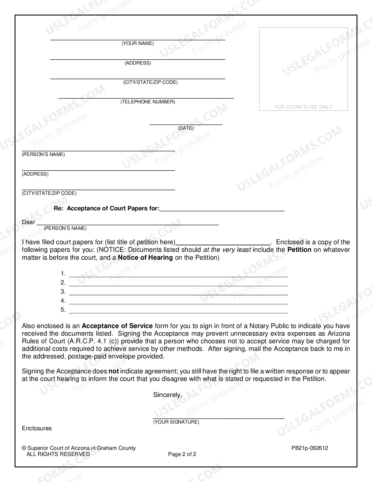 Preview Service and Notice-Step 2