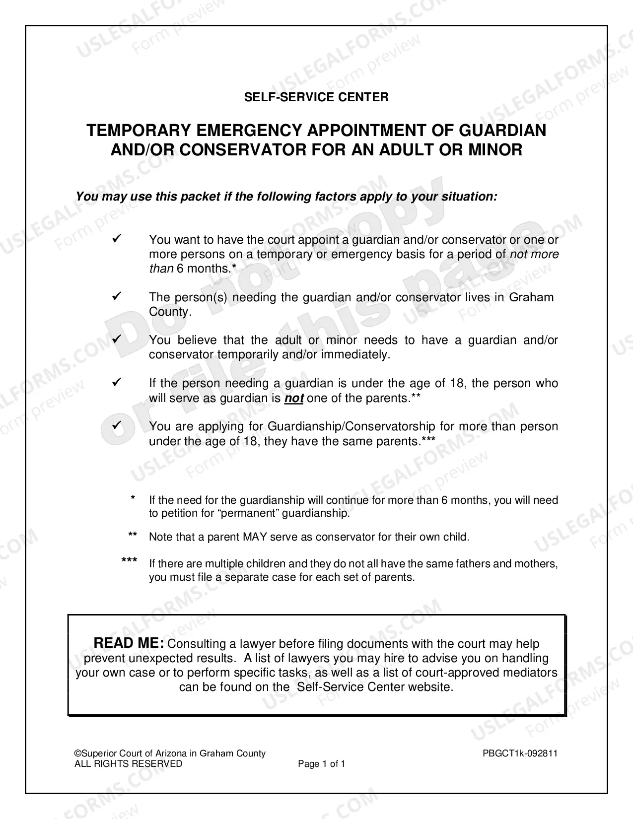 Preview Temporary Orders for Guardianship and/or Conservatorship for Minor or Adult
