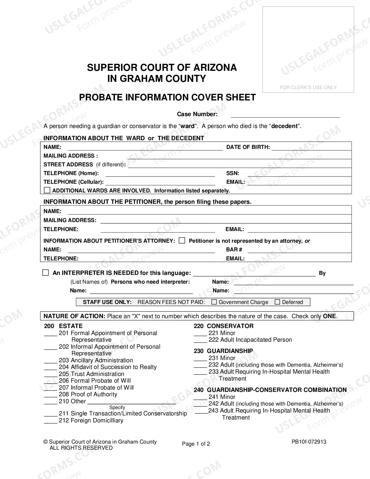 Preview Temporary Orders for Guardianship and/or Conservatorship for Minor or Adult