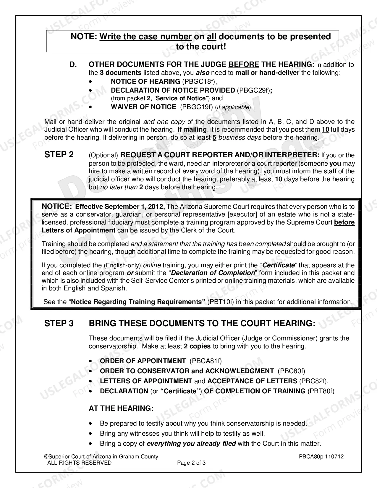 Preview Conservator for an Adult - Preparing for and Attending the Court Hearing