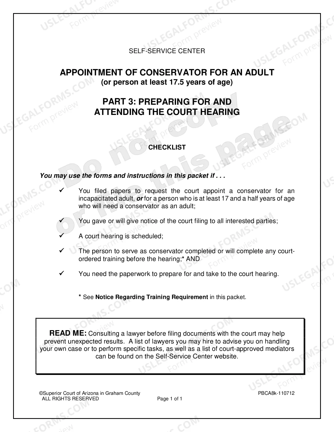 Preview Conservator for an Adult - Preparing for and Attending the Court Hearing
