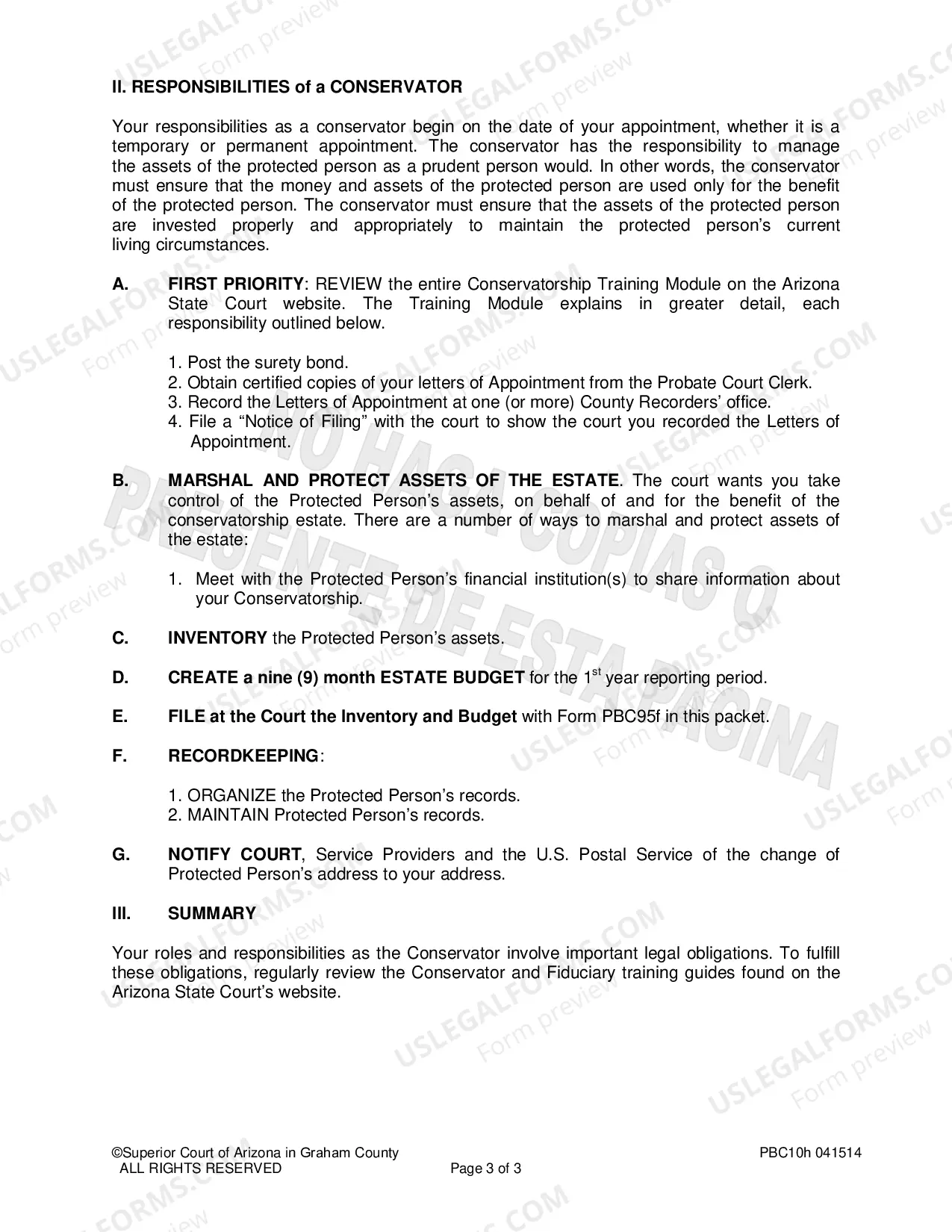 Preview Role and Responsibilities of a Conservator